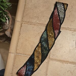 Morgan Taylor Multicolor Beaded 1980's Belt